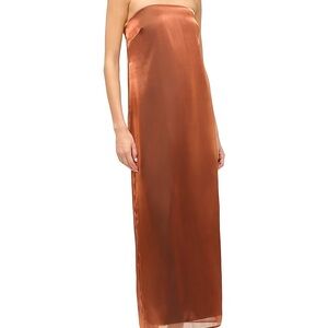 STAUD Casey Strapless Maxi Dress